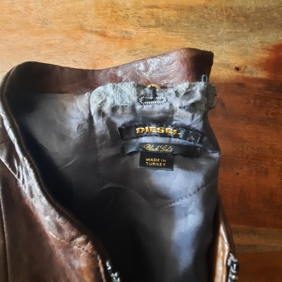 DIESEL MAN LEATHER JACKET - Picture 4 of 4